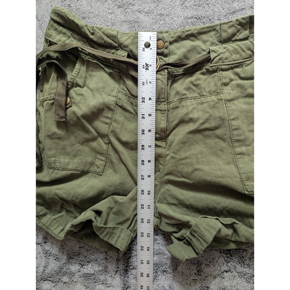 Anthropologie Casual Shorts W/ Belt Women's Size 28 Green - Picture 7 of 12